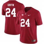 NCAA Men's Alabama Crimson Tide #24 Clark Griffin Stitched College 2020 Nike Authentic Crimson Football Jersey NA17S16CN